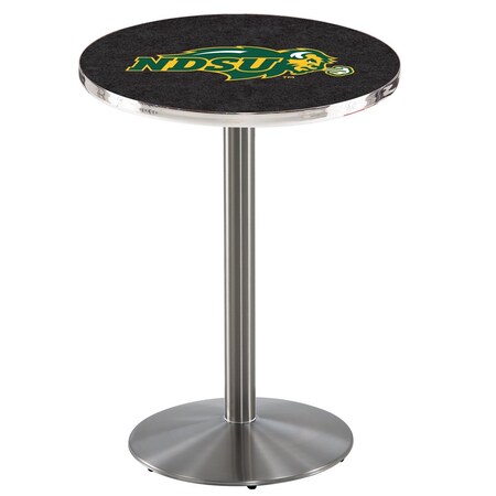 Holland Bar Stool Co 36" Stainless Steel North Dakota State Pub Table L214S3628NDakSt-B